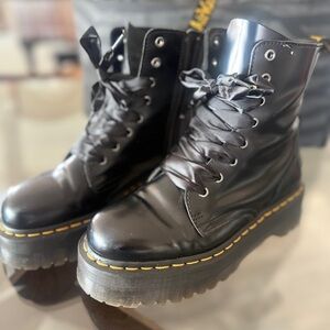 Doc Martens Black Platform Lace-Up Boots